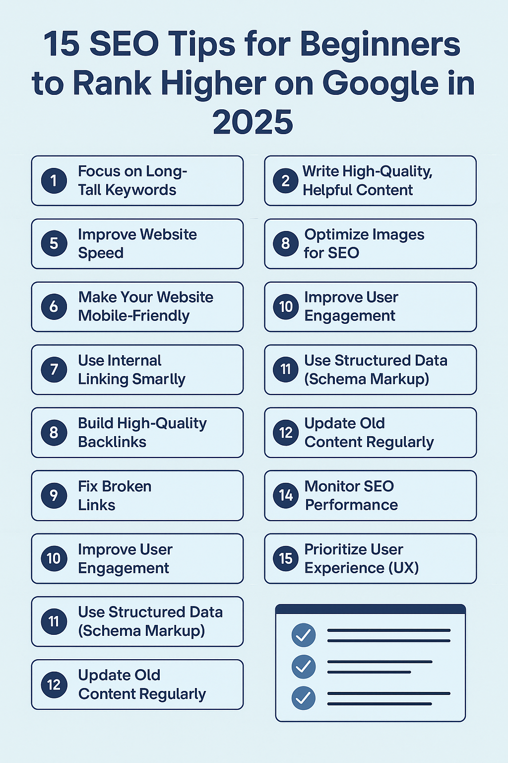 15 SEO Tips for Beginners to Rank Higher on Google in 2025