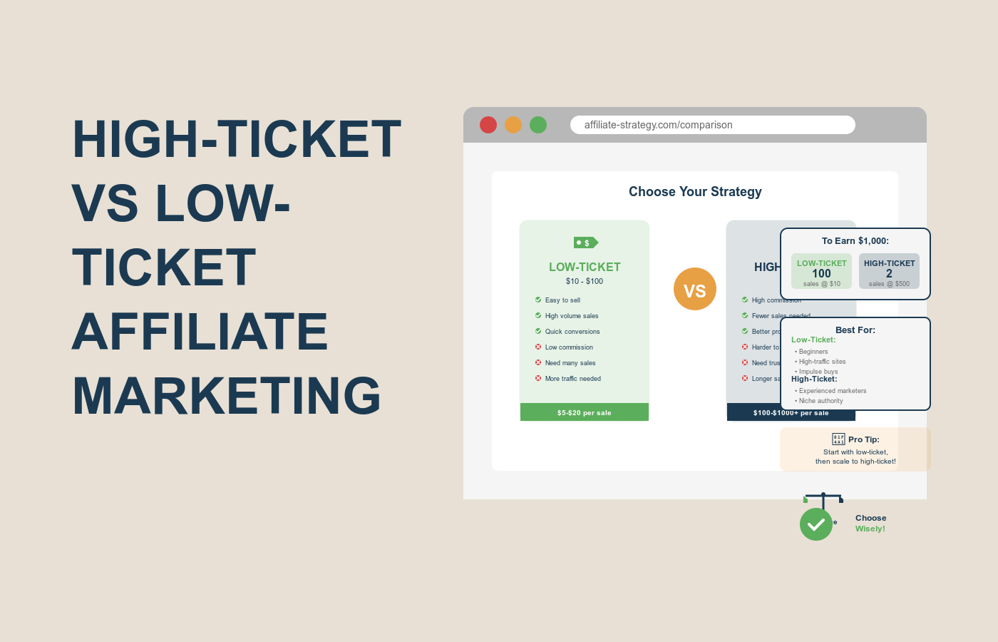 High-Ticket vs Low-Ticket Affiliate Marketing