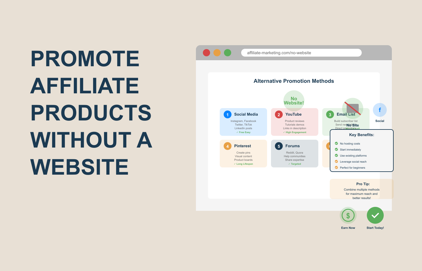 Promote Affiliate Products Without a Website